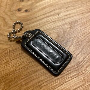 Y2K Coach Black Patent Leather Hang Tag